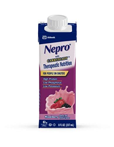 Nepro Complete Nutrition with Carb Steady Mixed Berry Liquid 8oz Reclosable Containers (Case of 24)