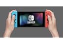 Nintendo Switch with Neon Blue and Neon Red Joy-Con