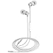Rovking Wired Earbuds with Microphone and Case, Stereo Noise Isolating in Ear Headphones with Deep Bass, Metal Ear Buds Earphones for iPhone, iPad, iPod, Samsung Cell Phones, MP3, Laptop, Silver
