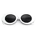 ProductUltd Clout Goggles Glasses White Oval Shaped FREE Case Cobain Sunglasses Sun Glasses