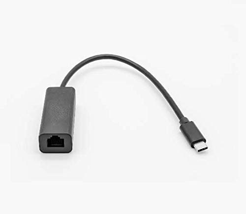 Dynamode USB-C Fast Ethernet Adapter 10/100/1000 Mbps - RJ45 LAN Socket - Up to 5Gbps Transfer Rate - Cable Length 22cm (Black)