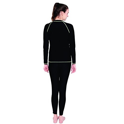 lactra full sleeve round neck solid women's nylon swimming wear