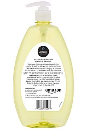 AMAZON BASICS TEAR-FREE BABY HAIR AND BODY WASH, 27.1 FLUID OUNCE, LIGHTLY SCENTED, 1-PACK (PREVIOUSLY SOLIMO)