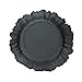 USA Party Flower Elegant Plastic Reef Charger Plate, Set of 6 (GOLD, 13.5 inch)