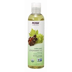 NOW Solutions, Organic Grapeseed Oil, Skin Care for Sensitive Skin, Light Silky Moisturizer for All Skin Types, 8-Ounce…