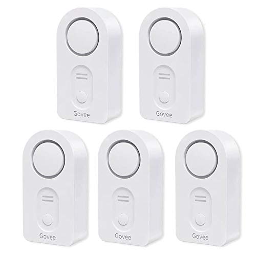 Govee Water Detectors 5 Pack, 100dB Adjustable Audio Alarm Sensor, Sensitive Leak and Drip Alert, for Kitchen Bathroom…