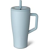 BrüMate Era 30 oz Tumbler with Handle and Straw | 100% Leakproof Insulated Water Bottle Tumbler with Lid and Flexible SoftSip Straw | Made of Stainless Steel | Cup Holder Friendly | 30oz (Mist)