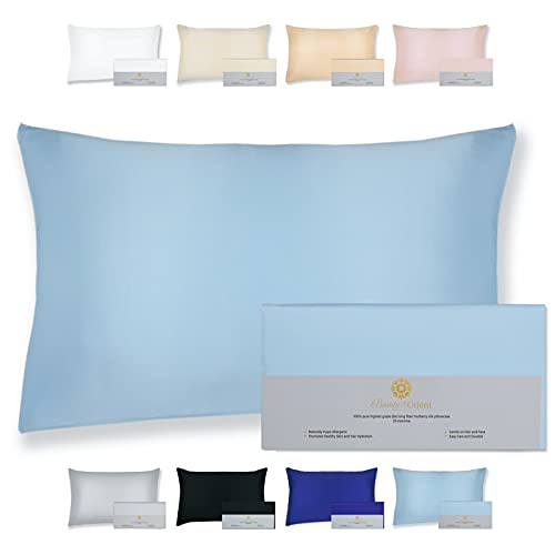 BEAUTY OF ORIENT 25 Momme, 100 Pure Mulberry Silk Pillowcase for
