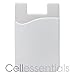 Cellessentials USA Merchant Redesigned Card Holder - Silicone Stick on Cell Phone Wallet with Pocket for Credit Card ID Business Card - iPhone Android & Smartphones (White)