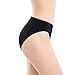 Closecret Women Comfort Cotton Stretch High Cut Briefs Panties(Pack of 4)(L(Waist:34-35.5inch), 4 Black)