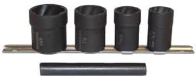 Lock Technology LT4240 5 Pieces Locking Lugnut Twist Socket Removal Kit with Punch