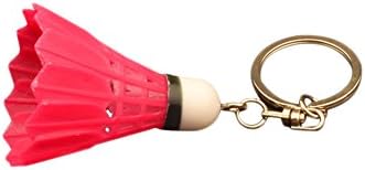 5xToruiwa Key Chain Key Ring Badminton Key Pendant Holder Hanging Ornaments for Car Key Bag Phone Accessories Craft Gift 10.5cm (Red)