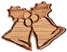 Tiara inc Made in Japan Walnut Wooden Brooch 1pc