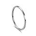 ALEXTINA Women's 6 Pieces Stainless Steel 1MM Silver Thin Midi Stacking Rings Plain Band Comfort Fit Size 4 to 9