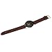 Sandistore 1PC Men Quartz Dial Clock Leather Wrist Watch Round Case (Coffee)
