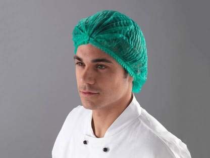 VEENAAZ Green Disposable Bouffant Caps/Surgical Caps/Cooking Caps/Surgical Head Cap 100pc
