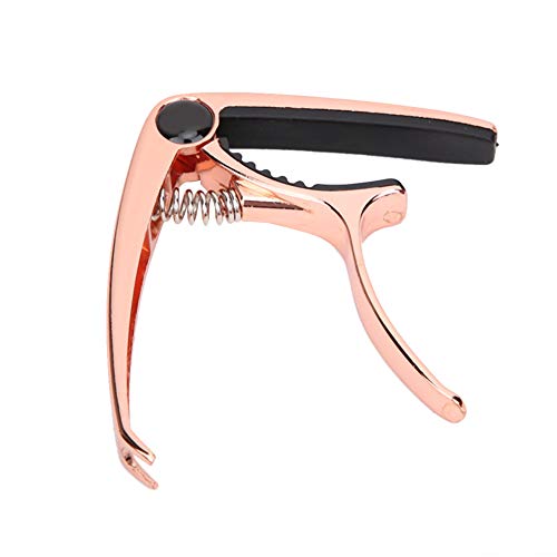 Guitar Clamp,Key Tuner Zinc Alloy for Folk Guitar For 4‑6 String Guitar, Bass, Ukulele(rose gold) Musical Instrument Accessories
