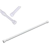 Wellgoods Spring Curtain Tension Rods Adjustable Extension Rod for Bathroom Window Closet -15.7 to 27.5 Inches