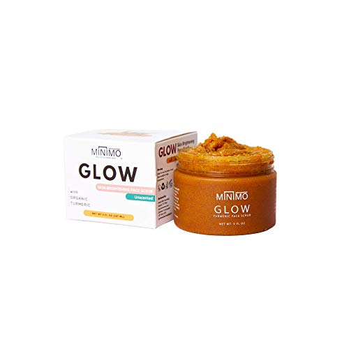 Minimo Glow Unscented Turmeric Skin Brightening Face Scrub for Radiant