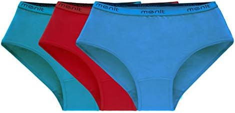 MENIT Women's 100% Cotton Panty (Pack of 3) High Waist