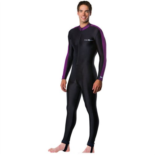 NeoSport Full Body Long Sleeve Lycra Sports Suit for Women and Men - Helps Protect Against UV rays and Skin Irritants - Great for Swimming, Snorkeling, Scuba Diving and All Watersports, Black, XL - Thumbnail 3
