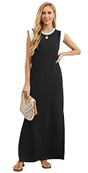 GRECERELLE Womens Summer Crew Neck Casual Loose
