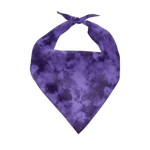 Snilety Purple Dog Bandanas Tie Dye Triangle Bibs Scarf Washable Kerchief Pet Costume Accessory Decoration Puppy Saliva Towel at Amazon