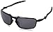 Oakley Men's OO6020 Badman Rectangular Sunglasses, Dark Carbon/Black Iridium Polarized, 60 mm