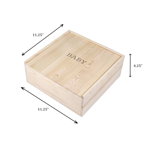 Stephan Baby Natural Pine Keepsake Box, Baby