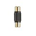 VCE 12-Pack Gold Plated RCA Female to RCA Female Coupler