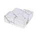 WAYIFON Coasters for Drinks, 6 PCS Premium PU Leather Drink Coaster with Holder, Heat and Water Resistant Cup Mat - Protect Your Table from Stains and Damage, Housewarming Gift - Square Marble White