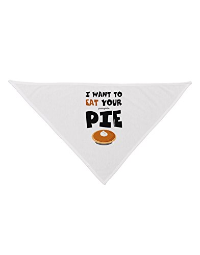 TooLoud Eat Your Pie Printed White Dog Bandana 26"
