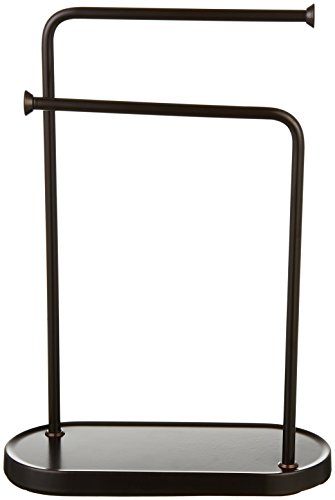 AmazonBasics Double-L Hand Towel and Accessories Stand - Bronze