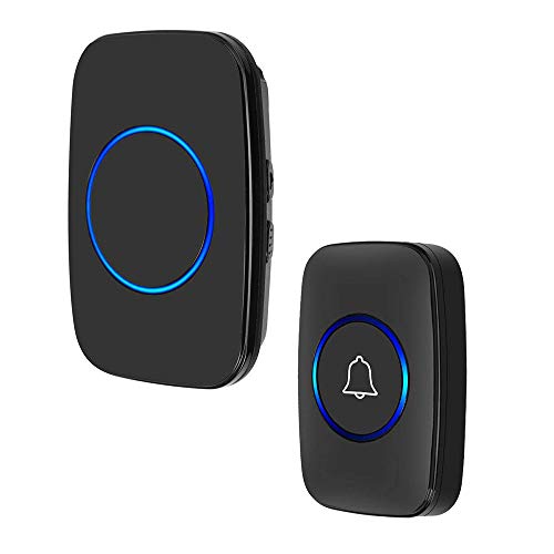 Waterproof Wireless Doorbell Kit, YIHUNION Chime Operated over 1000ft with 1 Remote Button and 1 Plug-in Receiver Operating for Office and Home (1 Transmitter + 1 Receiver (Black)) - Thumbnail 7