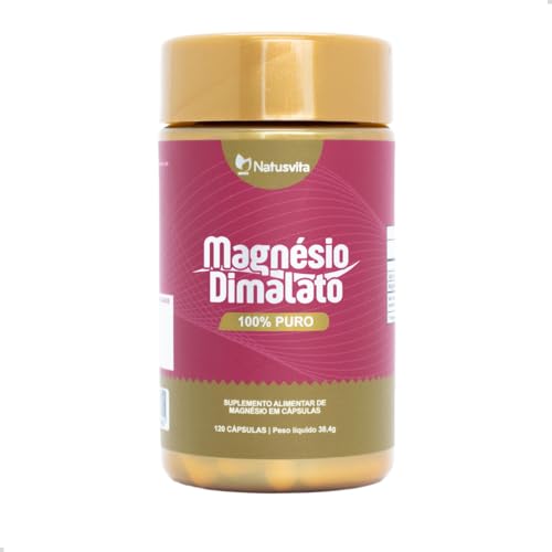 Magnésio Dimalato Puro 120 Cápsulas. Original. Certificado