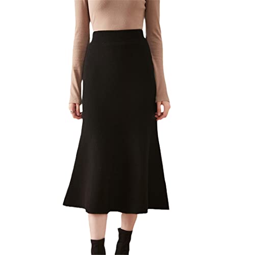 Lmtossey Ladies Skirt Autumn and Winter Knitted 100% Wool and
