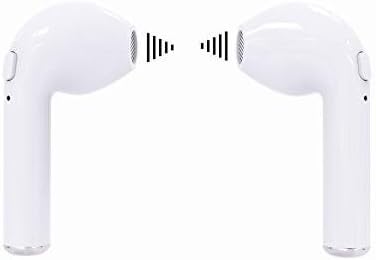 Wireless Bluetooth Earbuds, izone HBQ I7 Twins Mini Bluetooth V4.2 Car Stereo Headsets In-Ear Headphones Music Earphones With Build in Mic Noise Cancelling Hand-Free Calls[Both Ears] (White)