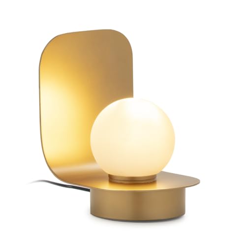 LAMPARA SOBREMESA 15X13X19 METAL DORADO/CRISTAL BLANCO ESCARCHA