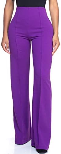 High Waist Bell Bottom Flare Pants, 3X 