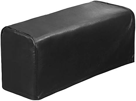 yagaga 2 Pcs PU Leather Sofa Armrest Covers Protectors Stretchy Waterproof for Couch Chair Arm Slipcovers Protectors for Couch, Chair and Recliner (Black)