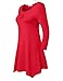 BELAROI Women 3/4 sleeve Swing Tunic Tops Plus size T Shirt (1X, Red)