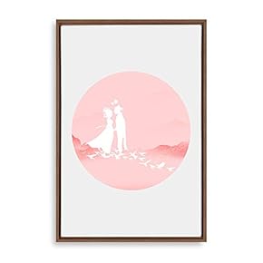 Framed Canvas Wall Art Circular Pattern Canvas Prints Home Artwork Decoration for Living Room,Bedroom - 16x24 inches