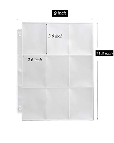 3 Toupeone+9+Pocket+Baseball+Sleeves+Protectors