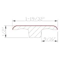 94" Laminate T-Molding in Coffee