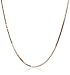 Amazon Collection 14k Rose Gold 0.55mm Italian Box Chain Necklace, 20