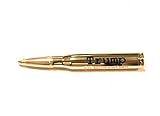 Lock and Load 30-Caliber Bullet Pen - Metal Refillable Brass Color - German Ink Swiss Refill (Trump)