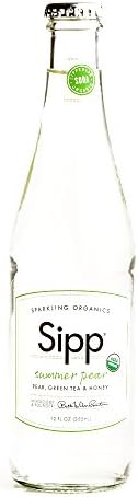 Sipp Organic Summer Pear Soda 12 oz each (3 Items Per Order)