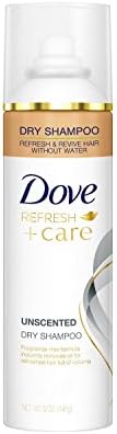 Dove Refresh + Care Unscented Dry Shampoo, 5.0 oz (Pack of 2)