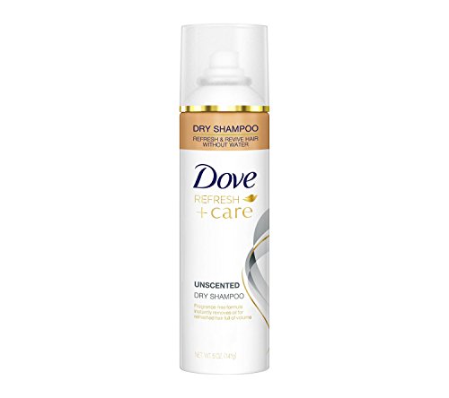 Dove Refresh + Care Unscented Dry Shampoo, 5.0 oz (Pack of 2)