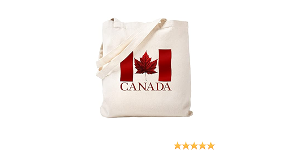 Amazon.com: CafePress Canadá bandera recuerdos hoja de arce canadiense  regalos a la bolsa de lona natural, bolsa de compras reutilizable : Hogar y  Cocina
